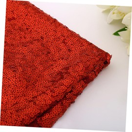 TEHAUX Shiny Sequin Fabric for Costumes and Decor Red Sequin Material for Tablecloth Dress Backdrop Easy to Cut for Parties and DIY Crafts