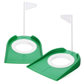 Totority 2pcs Golf Practice Cups Portable Putting Training Lightweight Durable Design with Flags for Office Use and Backyard Practice