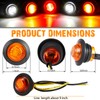 Tuanse 60 Pack Trailer Lights Bulk 3/4 Inch LED Marker