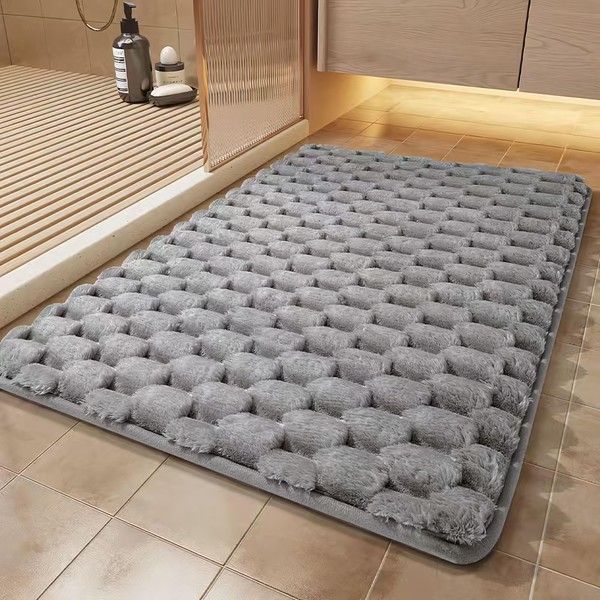 LUGHURS Thickened Memory Foam Bath Mat – Ultra Absorbent, Non-Slip,