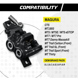 epic Bremsbeläge für Magura CT5, MT5, MT7, MT Trail SL/Carbon/Sport (vorne), Thirty | Organic & Ceramic Options | Leise, langlebig, leistungsstark | 1 Satz (Bio)