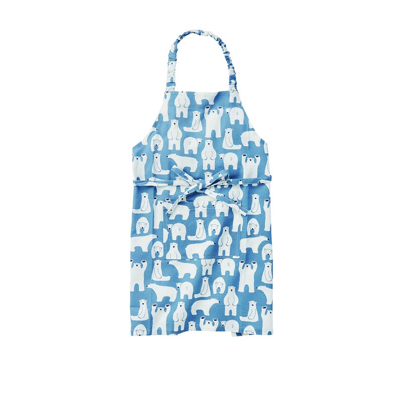 Connie Kids Apron, Bandana, Drawstring Set, Blue