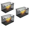GoldOrcle Set of 3 Household Wire Mesh Metal Steel Storage
