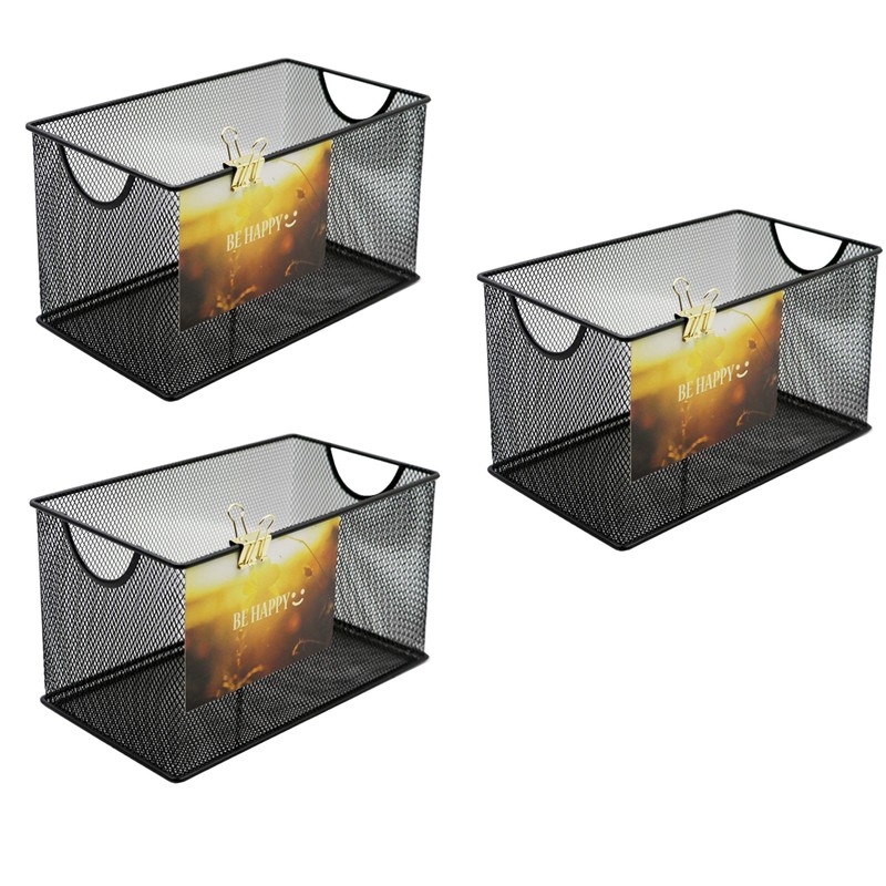 GoldOrcle Set of 3 Household Wire Mesh Metal Steel Storage