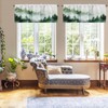 Emvency 2 Pack Valances Window Treatments, Misty Forest Green Nature
