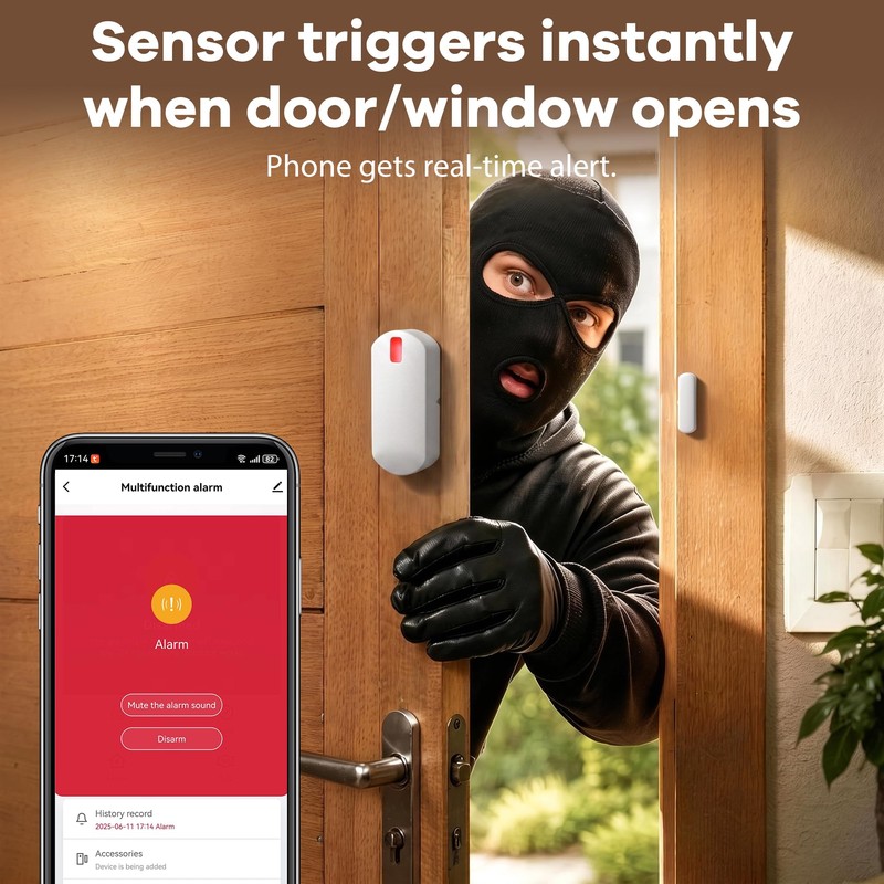 Home Security System Wireless, Smart WiFi Alarm System DIY Kit