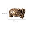 DMtse Chinese Feng Shui Brass Mini Cute Dragon Turtle Decor