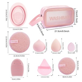 MAANGE 37 Pcs Makeup Brush Set Premium Synthetic Make Up Brushes Foundation Eye Shadow Powder Concealers Brushes Set for Beginners Professional Makeup Tool Set (Pink)