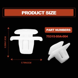 20PCS Lower Outer Door Weatherstrip Clip for Honda CR-V 2002-On, 75315-S9A-004, 75315S9A004