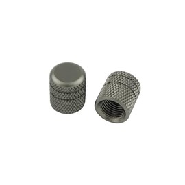 POSH FAITH 000801-11 Motorcycle Supplies, Aluminum Colored Air Valve Caps (Pack of 2), Titanium