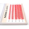 Faux Mink Lash Clusters, Red, 20D, Curl C, 8-16mm, 100