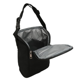 Leakproof Insulated Bag for Baby Bottles, Detachable Hook, Waterproof Storage Bag for Nursing Moms, Daycare, Black