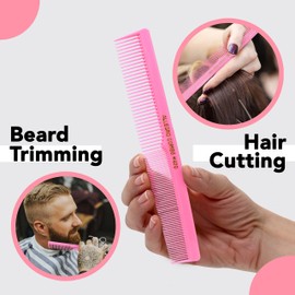 Allegro Peines 420 Peluquero estilista y barberos set peine corte de pelo EE.UU. 6 piezas (Fresh Mint & Fresh Pink))