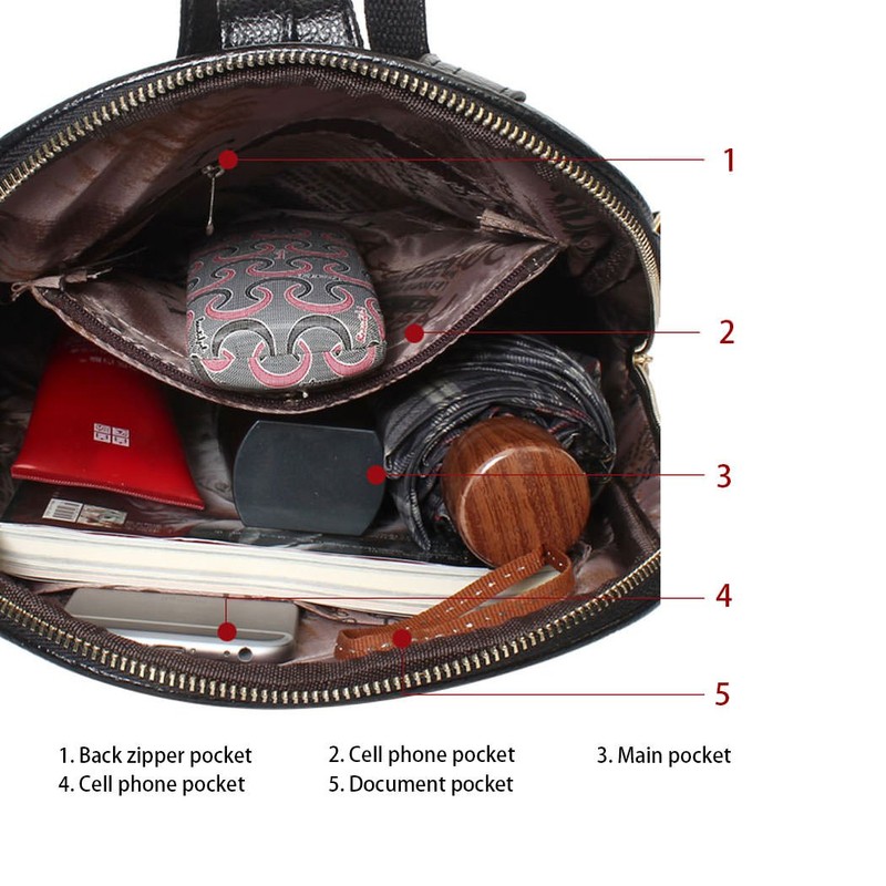 DEERWORD Women's Backpack Bags Women Elegant Bag City Backpack Handbag