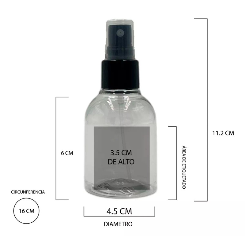 Xena Botella Atomizador Plastico 100 Ml Pequeño Recargable X 20