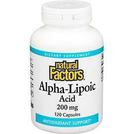 Natural Factors Ácido alfa-lipoico 200mg Cápsulas, 120 unidades
