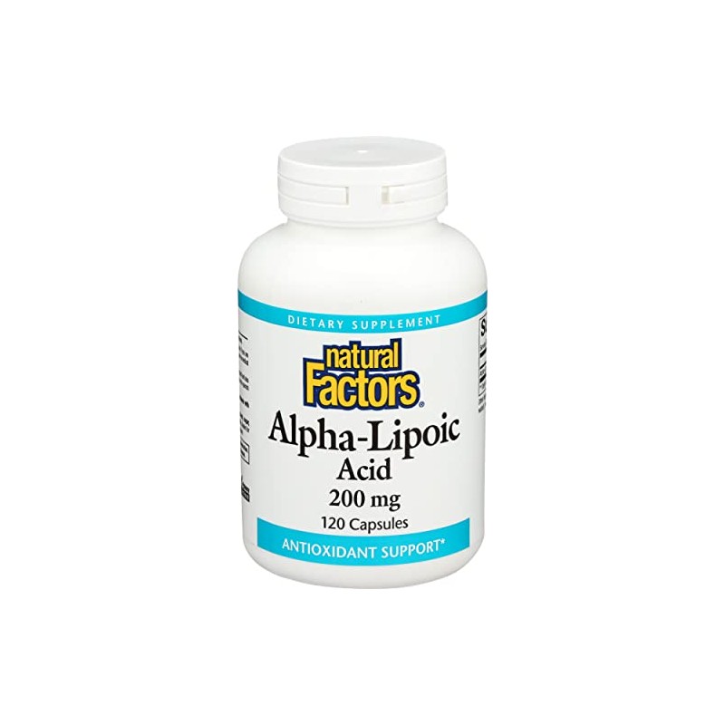 Natural Factors Ácido alfa-lipoico 200mg Cápsulas, 120 unidades