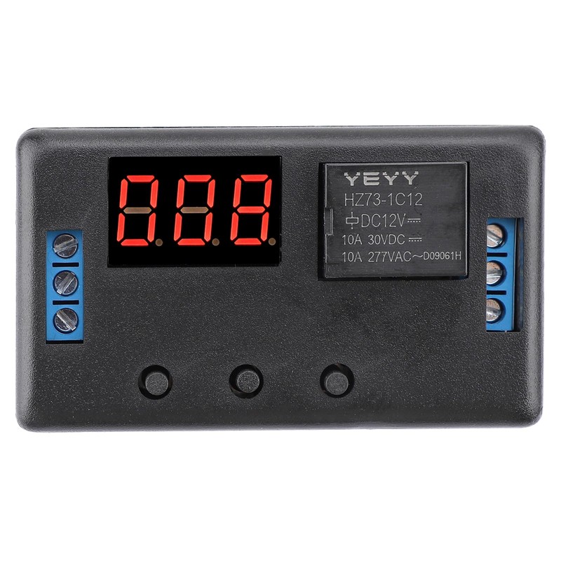 DROK 12V Timer Relay 2pcs, LED Display 4-Mode On-Off Automotive