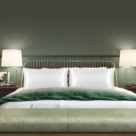 PiccoCasa Satin Pillowcase 40 x 80 cm Set of 2 with Zip for Hair and Skin White 40 x 80 cm