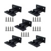 TAODAN 5PCS Black Plastic Fast Installation Push-On Clips Corner Buckle