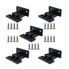 TAODAN 5PCS Black Plastic Fast Installation Push-On Clips Corner Buckle Quick Fitting Furniture Panel Joint Bracket for Cabinet Wardrobe Mounting Roman Column Connection