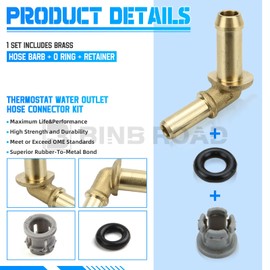 BINB ROAD LR049990 Thermostat Water Outlet Hose Connector Kit Compatible with Range Rover Sport 2017 Discovery 4