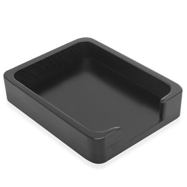 SMAODSGN 1PCS 4x6 Memo Holder For Desk Paper Holder Black Wooden Memo Organizer For Desk Paper Tray Index Card Holder Fits 4 x 6 Index Card Cardstock Pads Note for Office School