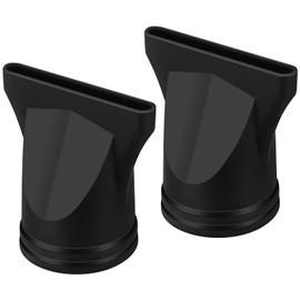 2 x Hair Dryer Nozzle Diffuser Attachment Hair Dryer, Universal Diffuser Attachment Black Plastic Replacement Nozzle for Hair Dryer, Narrow Concentrator Attachment for Salon and Home (Black)
