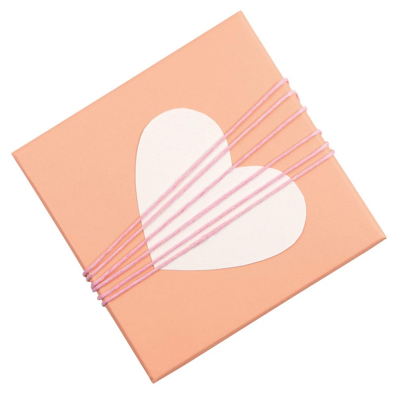 folia 3119 Cardboard Boxes in Square Design, in Pastel Colours,