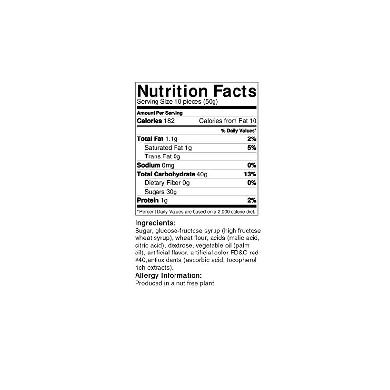 Paskesz Strawberry Flavored Sour Sticks 3.5 Oz. (Pack of 6)