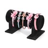 Foraineam 2 Pack Black Velvet Headband Holder Organizer, Detachable Hairband