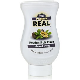 Passion Fruit Reàl, Passion Fruit Puree Infused Syrup, 16.9 FL OZ Squeezable Bottle (Pack of 1)