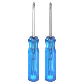 HARFINGTON 2Pcs PH0 Mini Phillips Screwdriver 1.5mm Magnetic Cross Head 45mm Length for Small Appliances Repairs, Blue