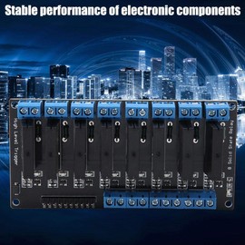 KSTE 5V 8-Channel Solid State Relay Module with Fuse High Level Trigger 2A