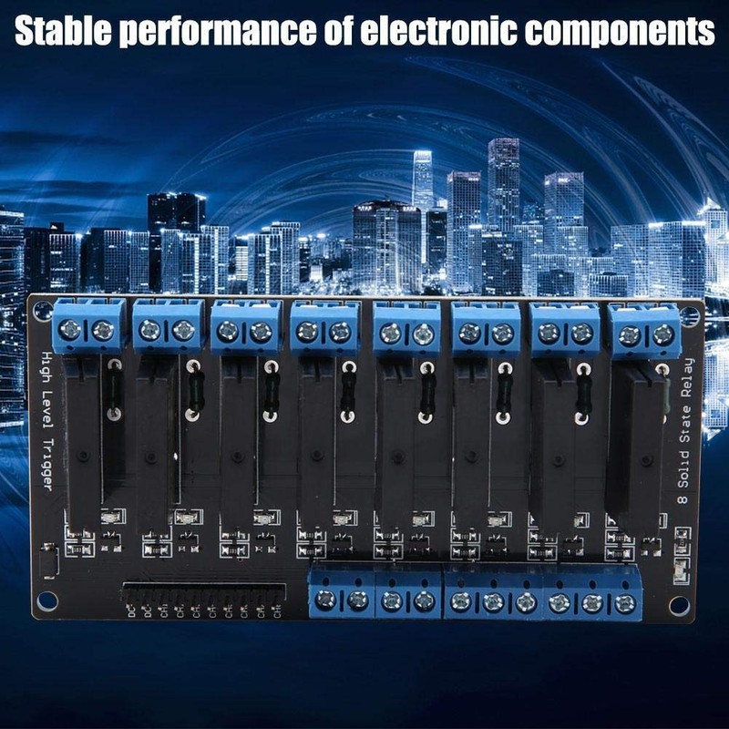 KSTE 5V 8-Channel Solid State Relay Module with Fuse High