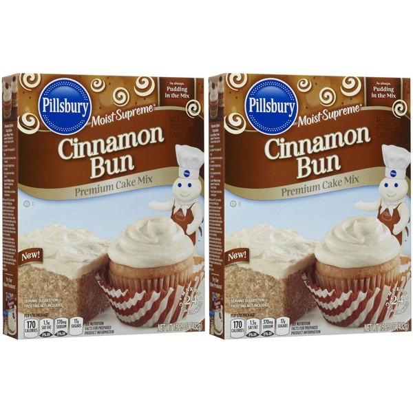 Pillsbury Moist Supreme Premium Cake Mix-Cinnamon Bun-15.25 Oz-2 Pack