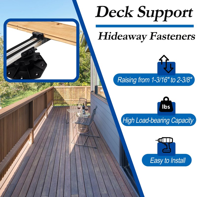 30 PCS Adjustable Plastic Pedestal Paver, Heavy Duty Deck Blocks