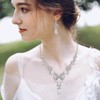 EVER FAITH - Juego de Collar y Pendientes de lágrima