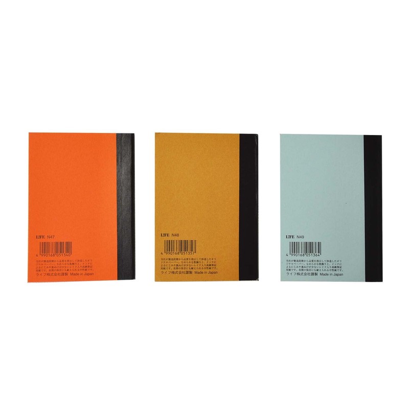 Life Noble Notebook, A7, Grid, N47, Set of 2