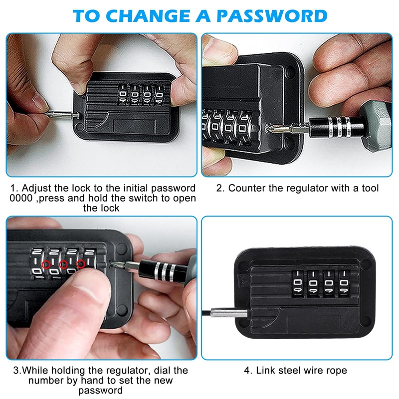 Fridge Lock with Code No Drilling, 2 Pieces High Security