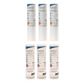 Kit Cartuchos Estándar 2.5x10 3 Sedimentos 3 Carbón Bloque de color blanco