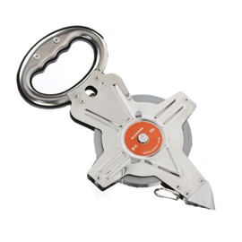 30m Open Reel Tape Measure, Portable Metric Tape Precision Measuring Tool with Stainless Steel Frame & Handle