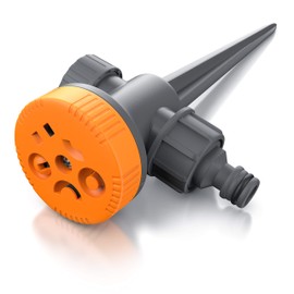 Brandson - Lawn Sprinkler 5-Way Lawn Sprinkler - Surface Sprinkler Garden Sprinkler - for Various Surface Types such as Circle Semicircle Quarter Circle Compartments on Both Sides Jet - with Selector