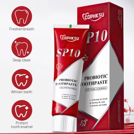 Sp10 Probiotic Toothpaste, Sp-10 Ultra Whitening Toothpaste, Fresh Breath Stain Removal, Deep Cleaning Care(2pcs)