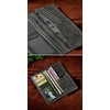 Le'aokuu Mens Genuine Leather Organizer Checkbook Card Case Bifold Wallet