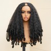 EINAEY V Part Wig Afro Curly Synthetic Kinky Curly V