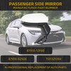 Dasbecan Passenger Side Mirror White Compatible with 2019-2022 Toyota Corolla