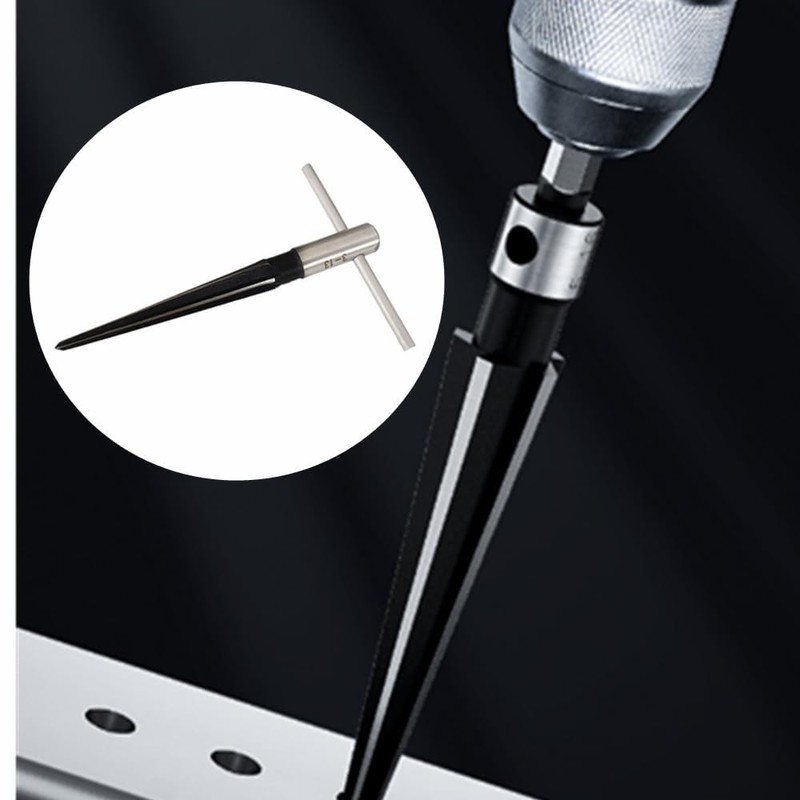 T Handle Tapered Reamer Set, 1/8"-1/2" & 3/16"-5/8" Straight Flute
