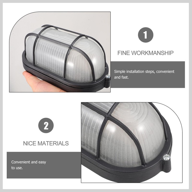 HOLIDYOYO Sauna Room Lamp, Anti-high Temperature Oval Round Lamp Waterproof