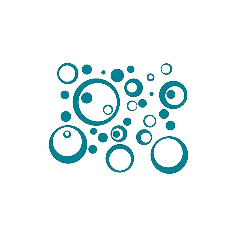 Wall Decor Plus More WDPM257 Wall Vinyl Sticker Decal Circles,